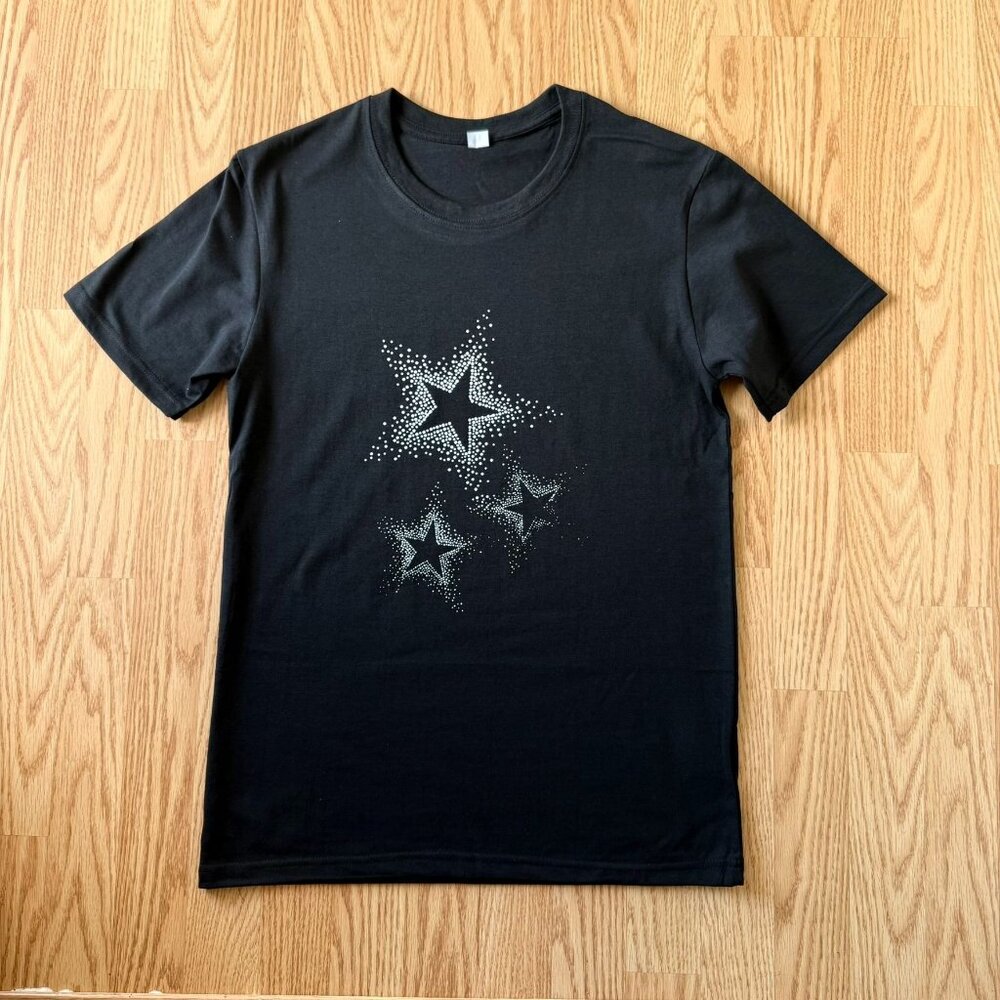 Theater Star Graphic T Shirt Size S Black Cotton Short Sleeve Top Spacecore - Picture 4 of 12